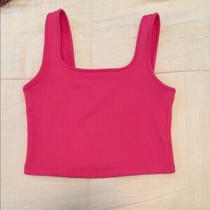 Wild Fable Pink Sleeveless Fitted Crop Top